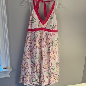 Vintage Lilly Pulitzer embroidered halter dress